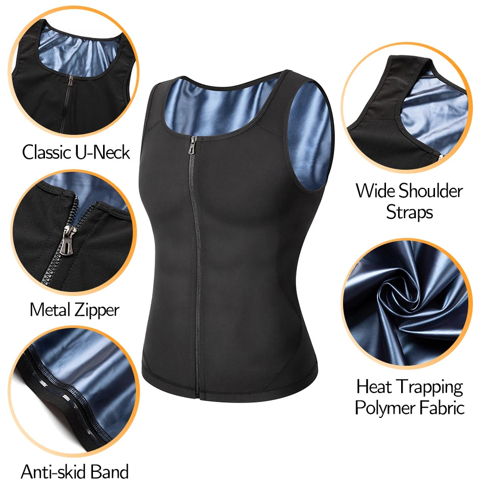 Men PLAN Compression Shirt Weight Loss Fat Burner